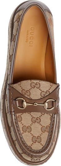 Gucci Ilde GG Supreme Canvas & Leather Flatform Loafer
