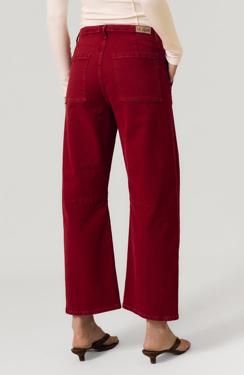 LE JEAN Ankle Barrel Utility Jeans, Alternate, color, Red