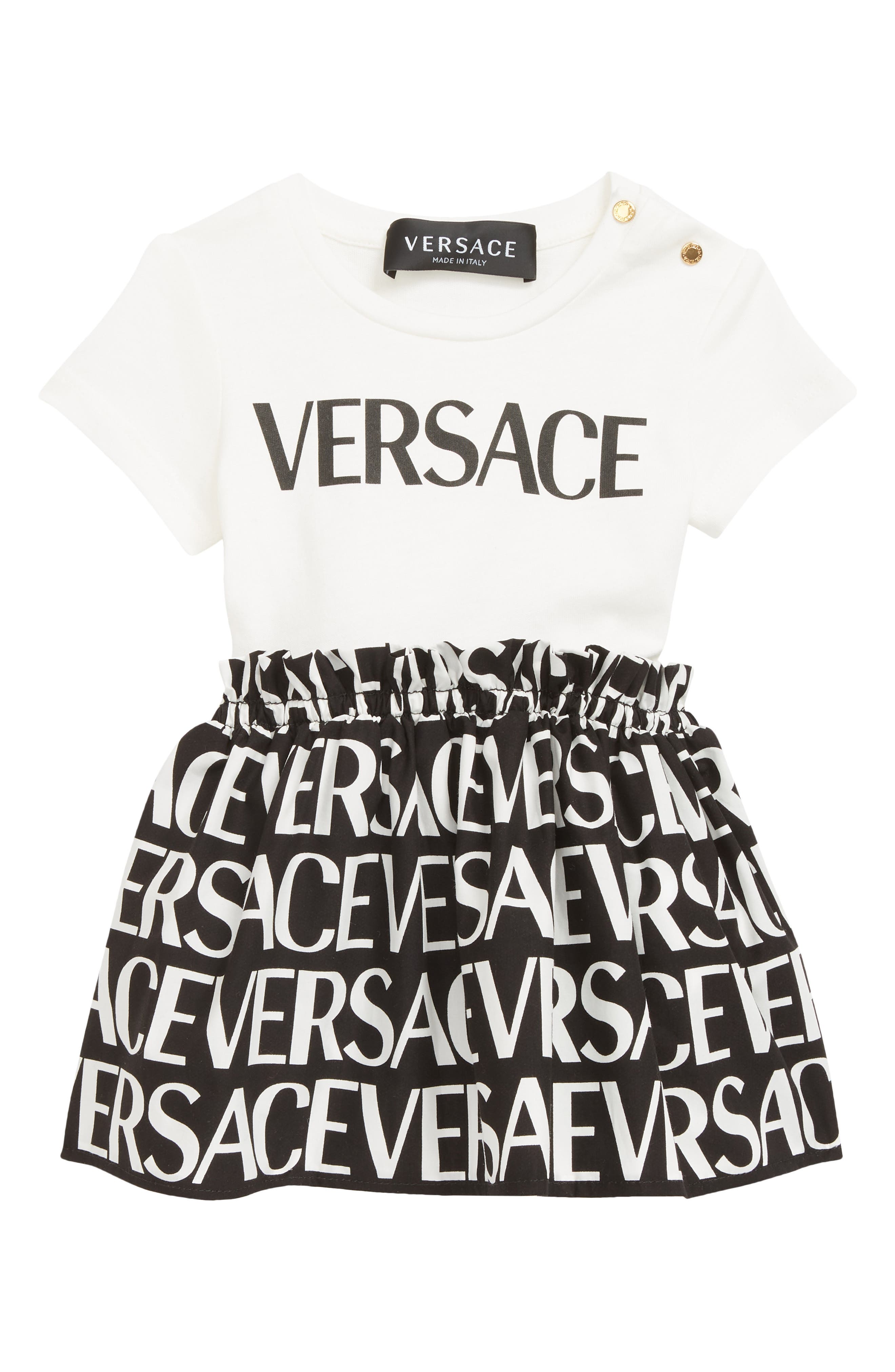 Versace Kid's Cotton Logo Dress | Nordstrom
