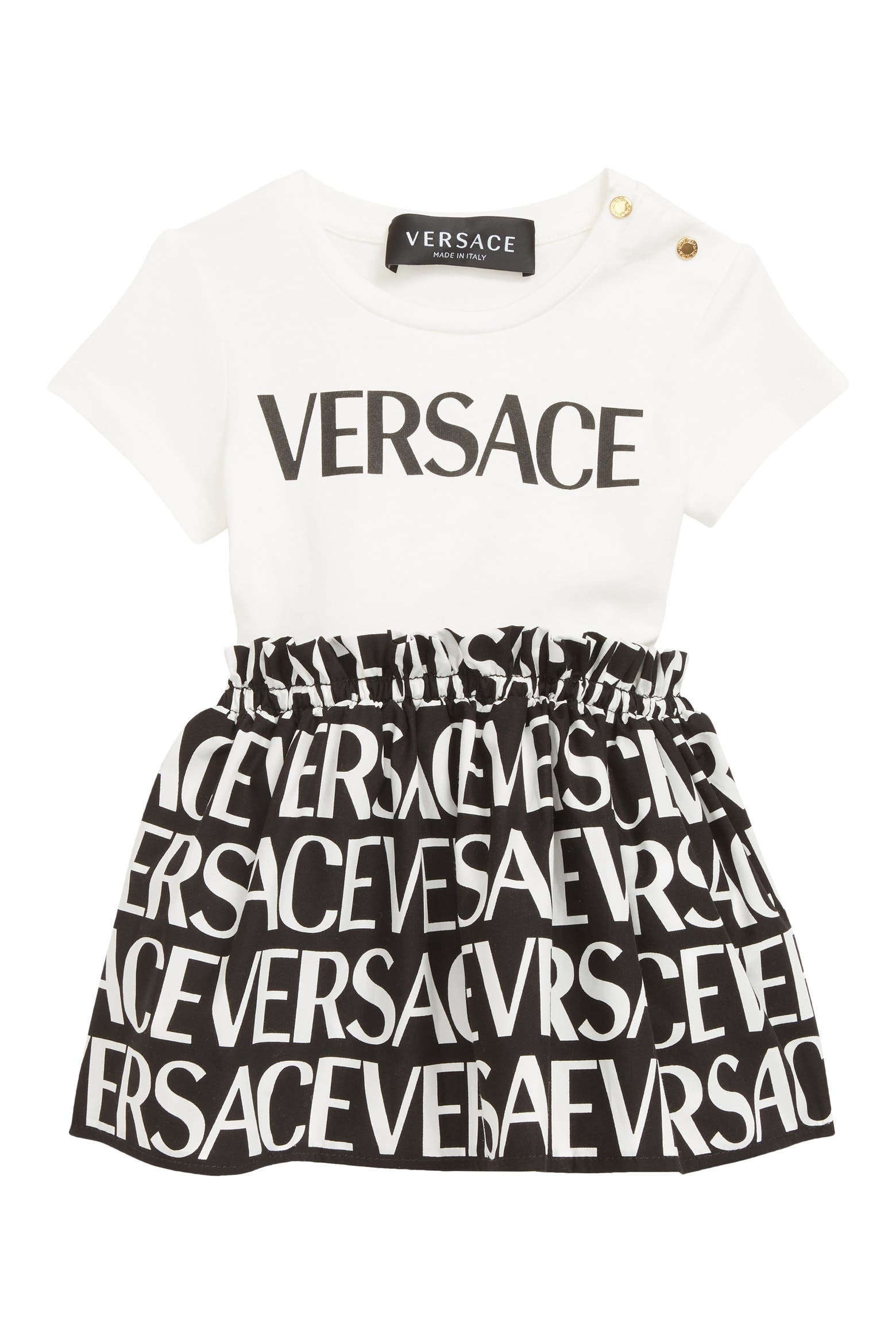 9947 Inpact Versace Kid's Cotton Logo Dress | Nordstrom