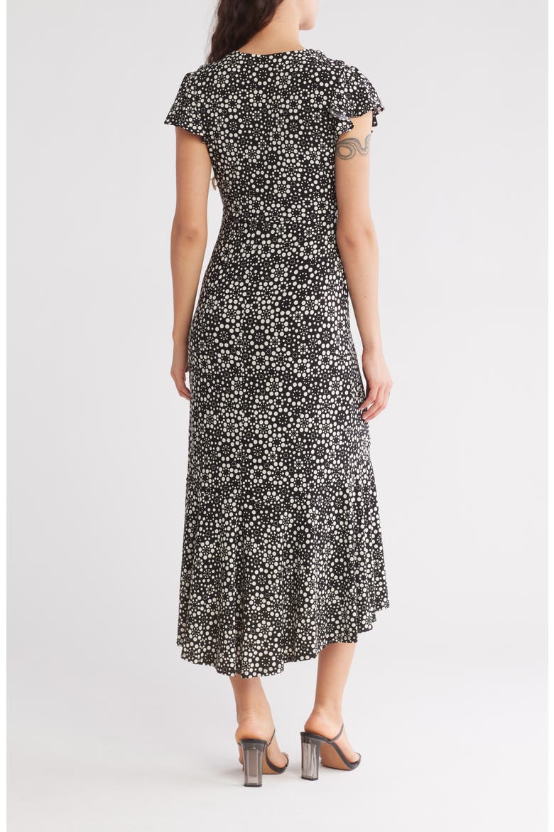 flutter jersey maxi dress Dotted Sleeve (Women) Ships in 2-3 Weeks