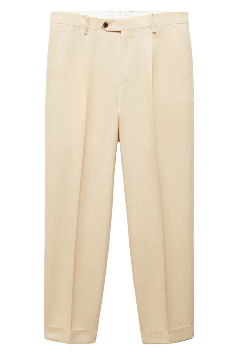 Slim Fit Linen & Cotton Pants, Alternate, color, PASTEL YELLOW