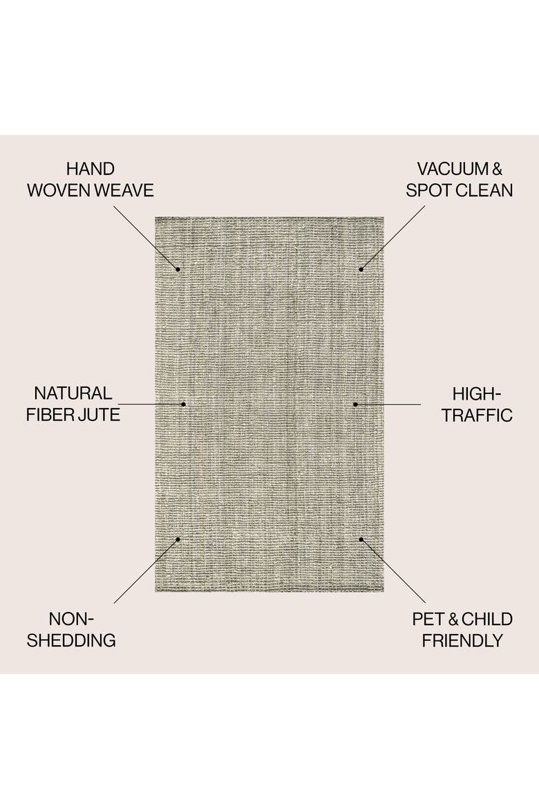 Pata Hand Woven Chunky Jute Area Rug, Alternate, color, Gray