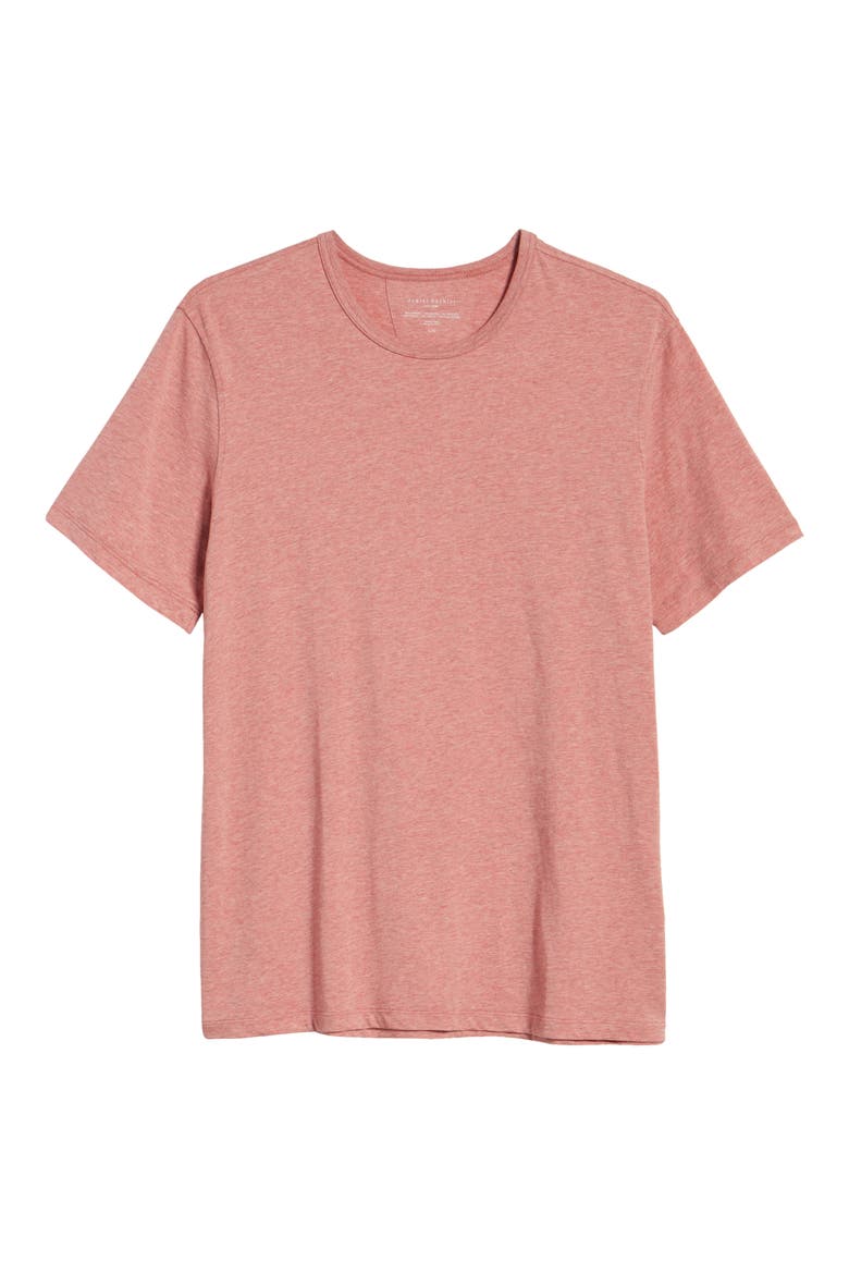Stretch Cotton & Modal Crewneck T-Shirt, Alternate, color, PINK