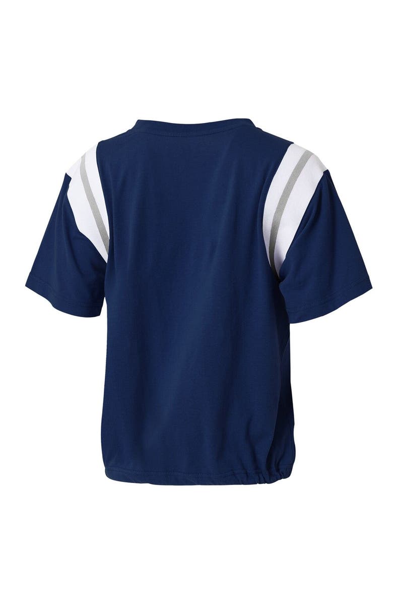 WEAR by Erin Andrews Women's WEAR by Erin Andrews Navy Dallas Cowboys Cinched Colorblock T-Shirt, Alternate, color, Navy