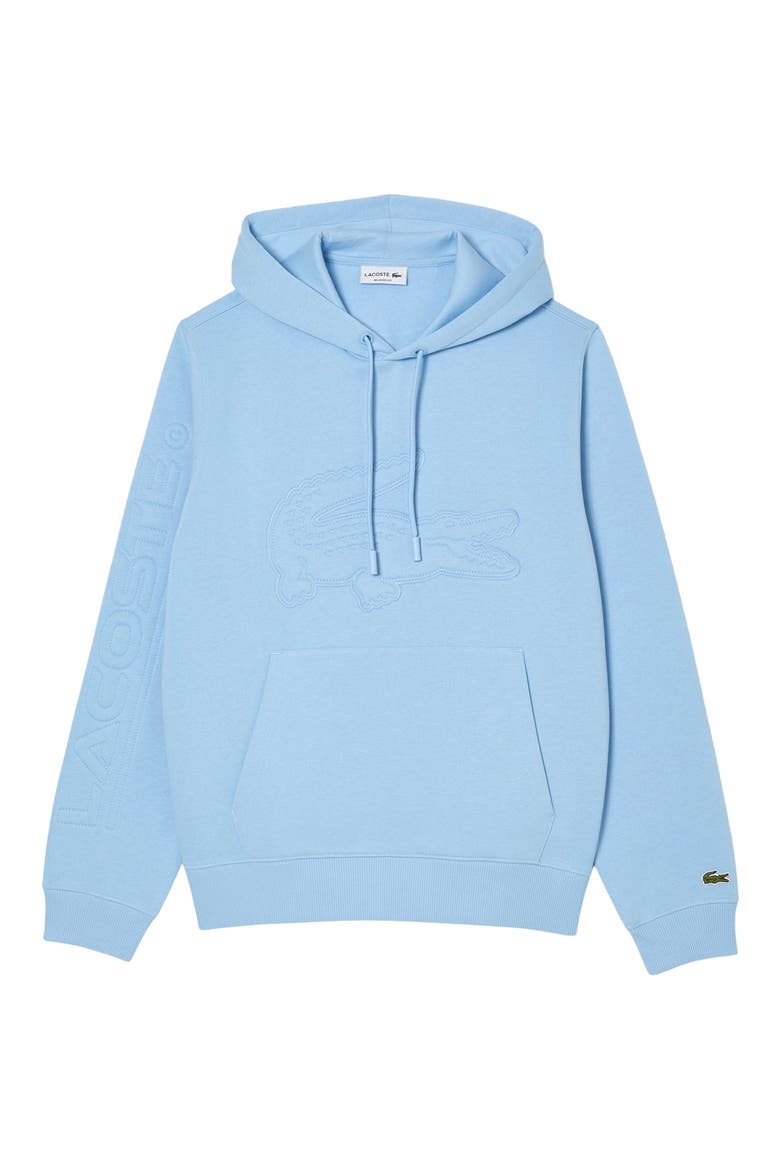 Relaxed Fit Logo Patch Hoodie, Main, color, BLUE PANORAMA