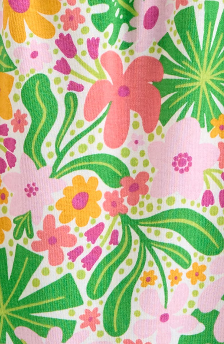 Tucker + Tate Ruffle Yoke Cotton Dress with Bloomers, Alternate, color, White Tropical Floral