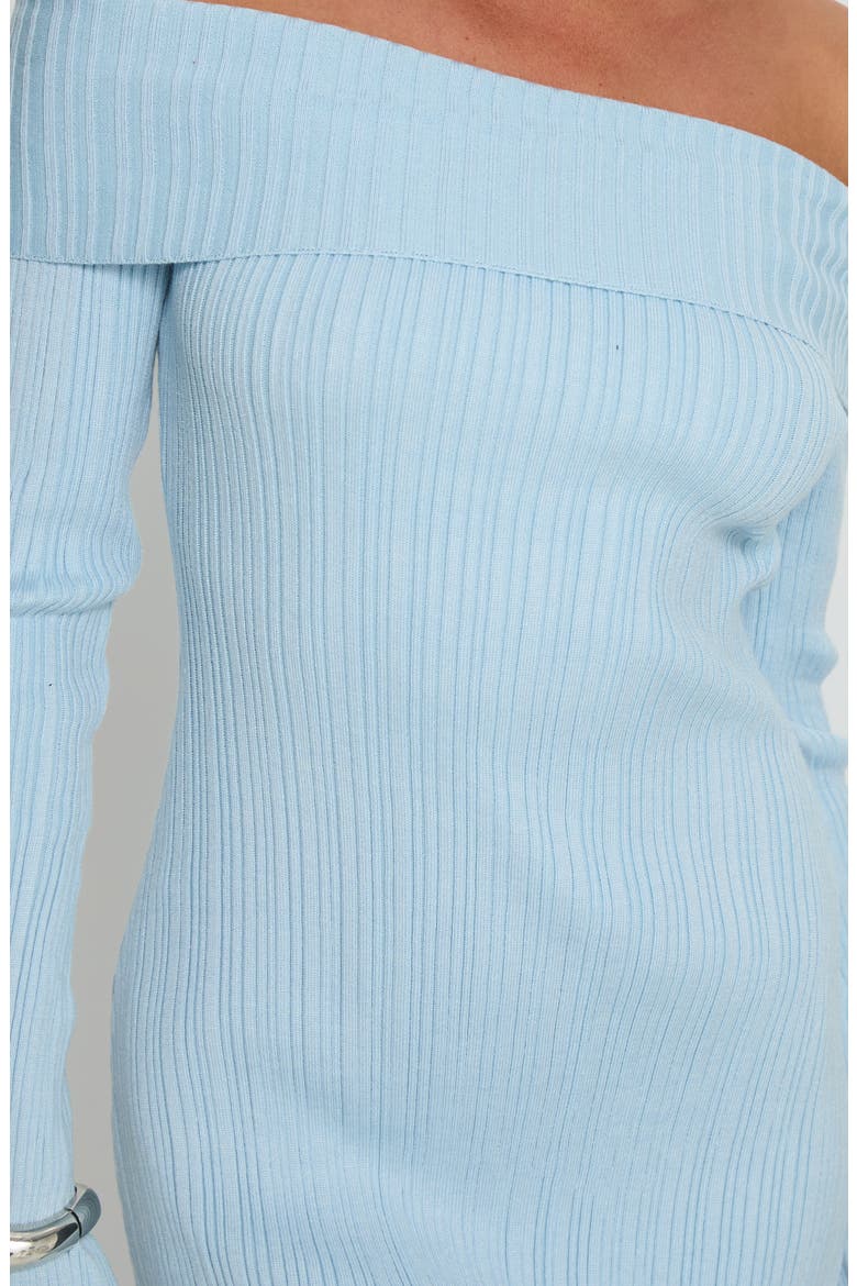 Freshwater Rib Knit Minidress, Alternate, color, BLUE