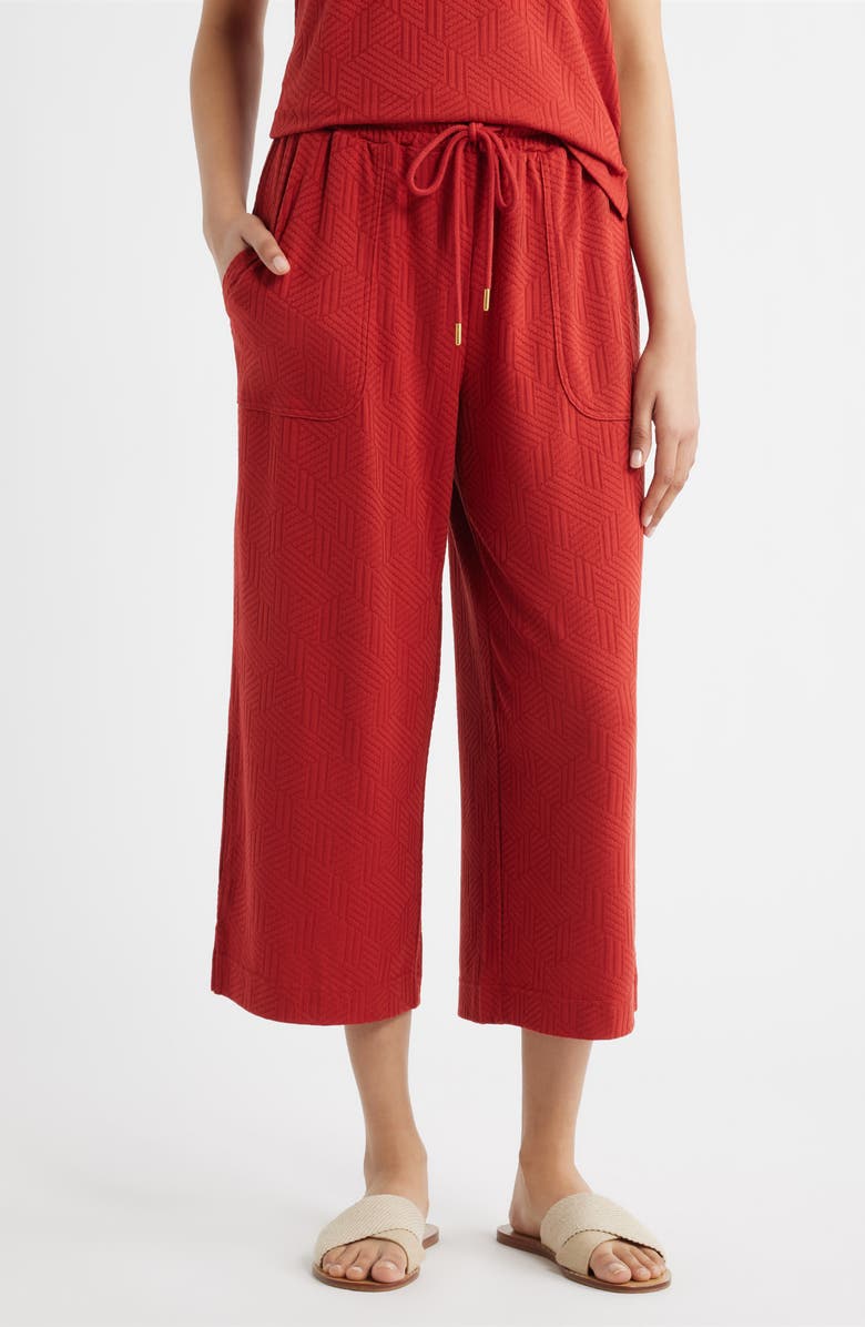 CITY BLUES Crop Wide Leg Drawstring Pants, Main, color, 