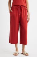 CITY BLUES Crop Wide Leg Drawstring Pants