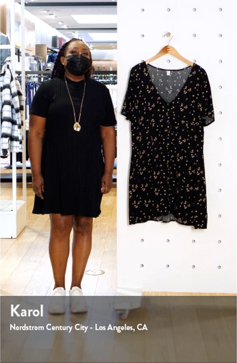 Easy Floral Print Skater Minidress, sales video thumbnail