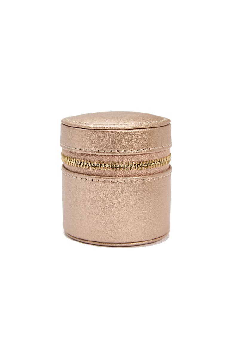 WOLF Palermo Double Watch Roll + Jewelry Pouch, Alternate, color, Rose Gold