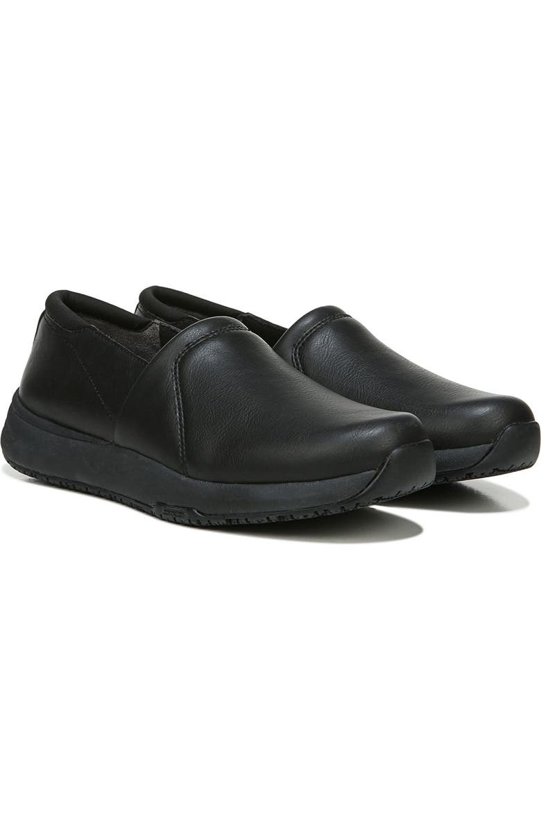 Dr. Scholl's Dive In Slip Resistant Work Slip-On Sneaker - Wide Width Available, Alternate, color, Black