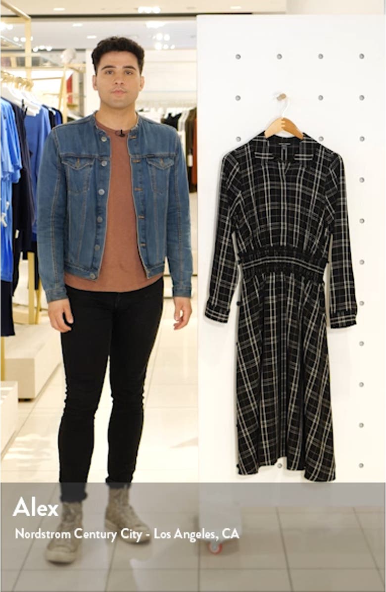 Plaid Long Sleeve Shirtdress, sales video thumbnail