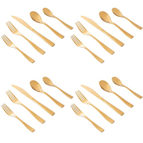 Gibson Home Holland Road 20 Piece Gold Stainless Steel Flatware Set In Gold