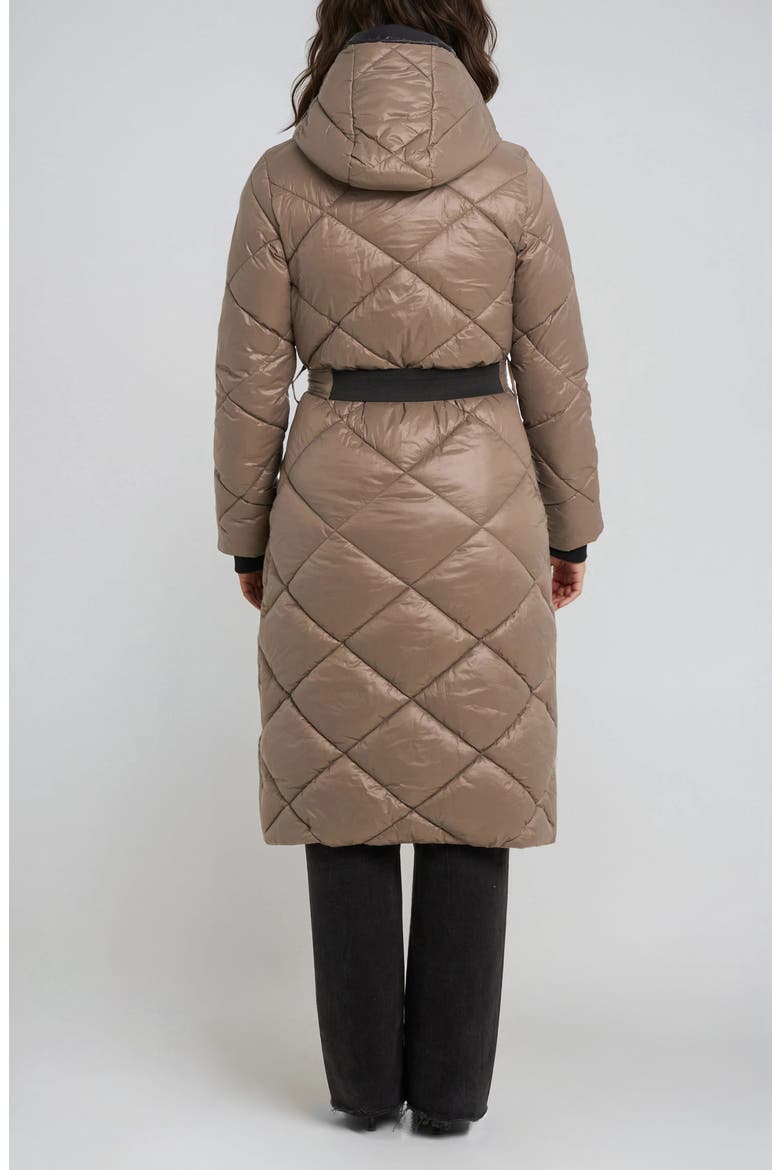 Amiyah Belted Diamond Quilt Longline Jacket (Women) | Nordstromrack