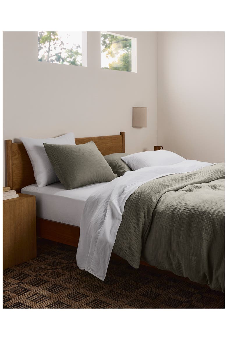 Tencel™ Lyocell & Linen Bed Set, Alternate, color, WHITE