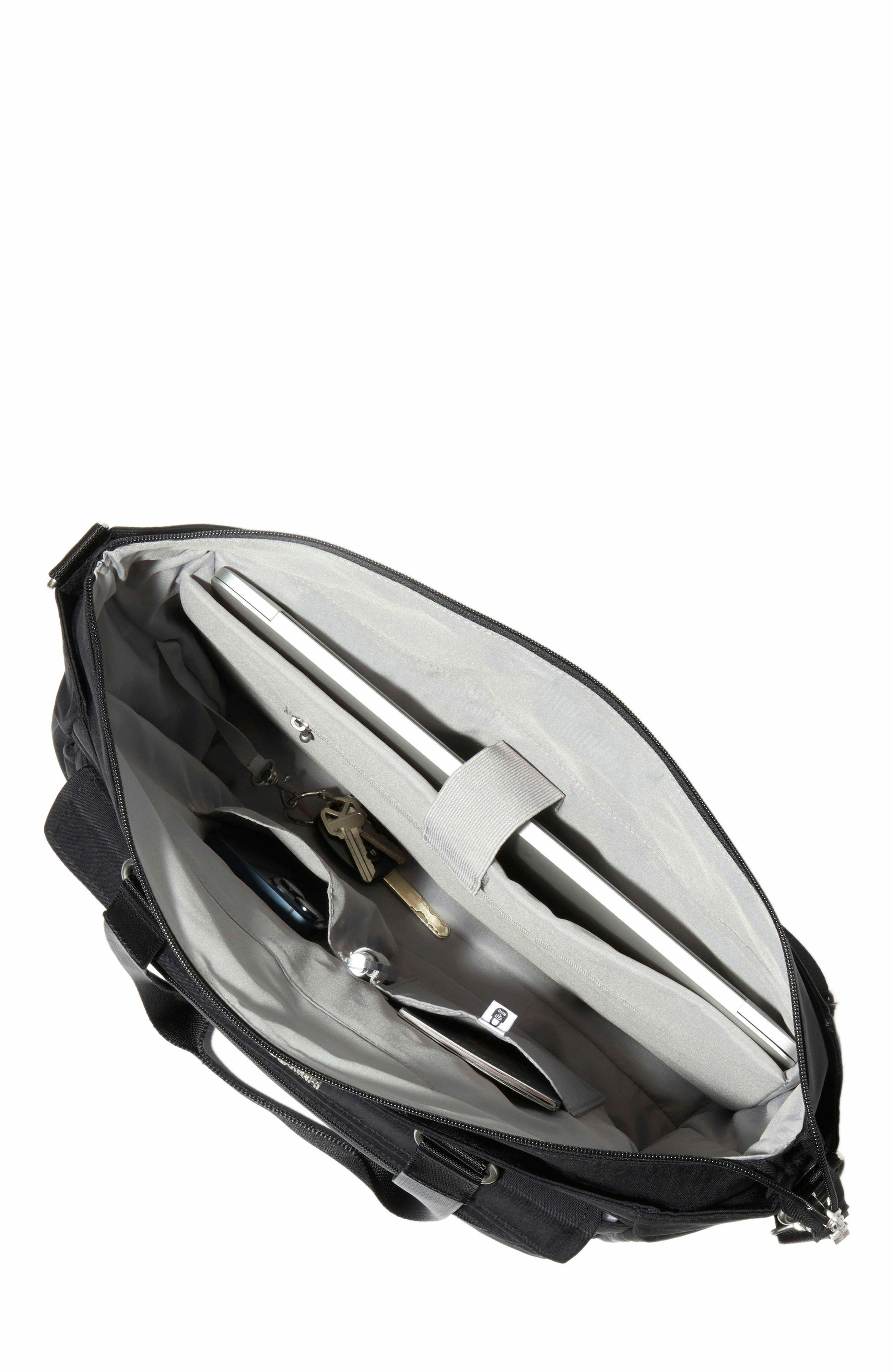 BAGGALLINI Modern Laptop Tote Crossbody Bag, Alternate, color, Black