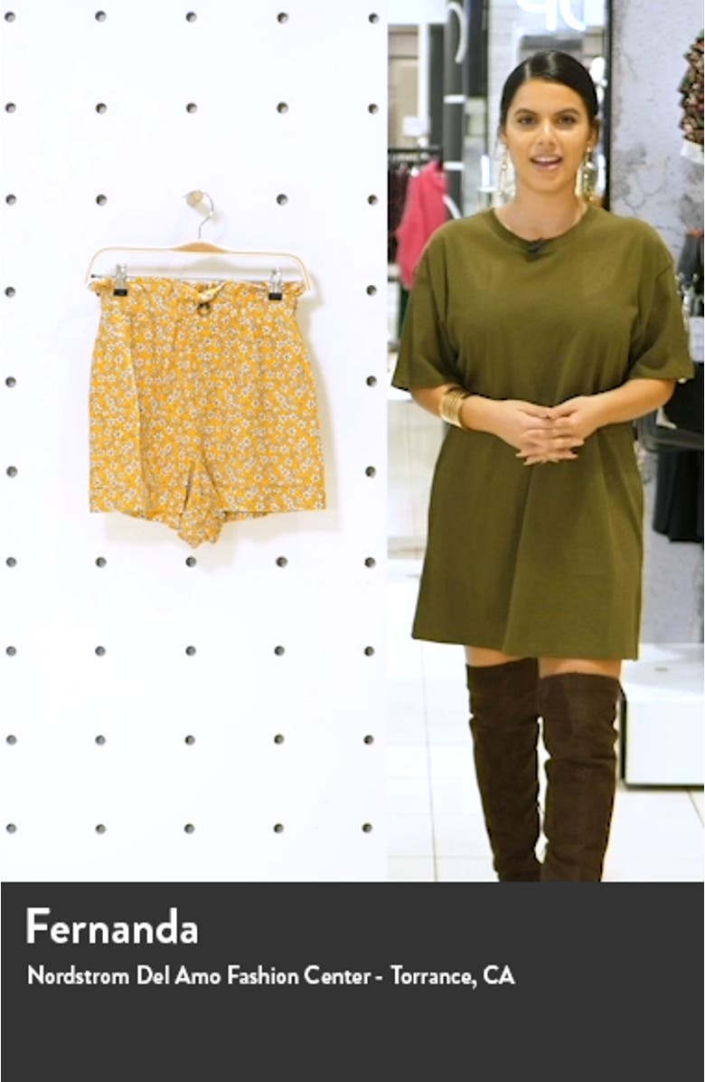 Floral Print Paperbag Waist Shorts, sales video thumbnail