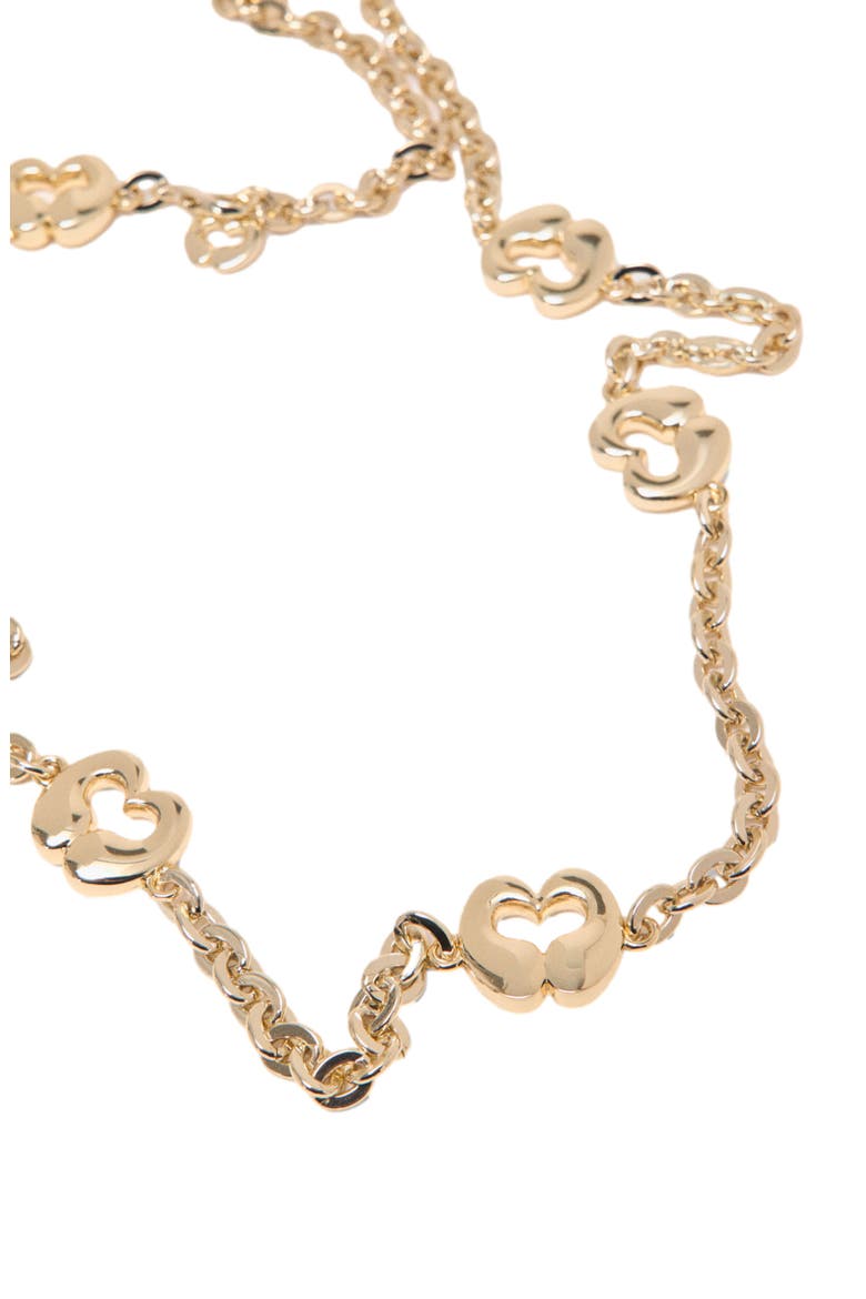 Chain belt with logo details, Alternate, color, Light gold