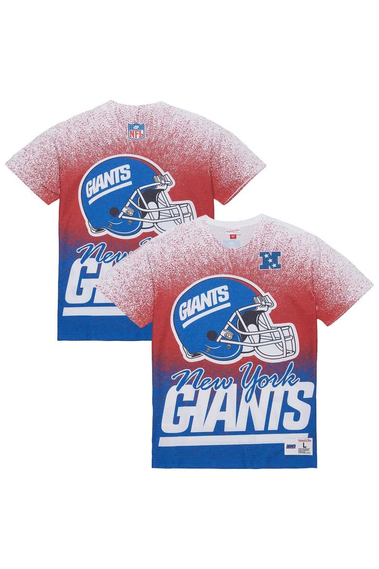 Men's Mitchell & Ness  White New York Giants Team Burst Vintage Logo T-Shirt, Alternate, color, White