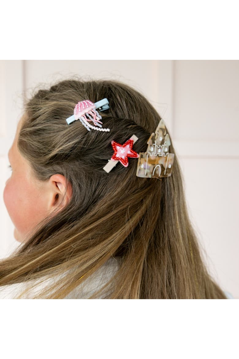 Seaside Jellyfish & Starfish Clip Set, Alternate, color, Assorted Pre-Pack