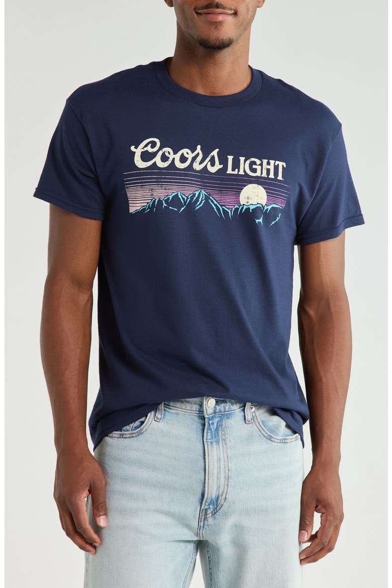 Coors Light Graphic T-Shirt, Main, color, NAVY