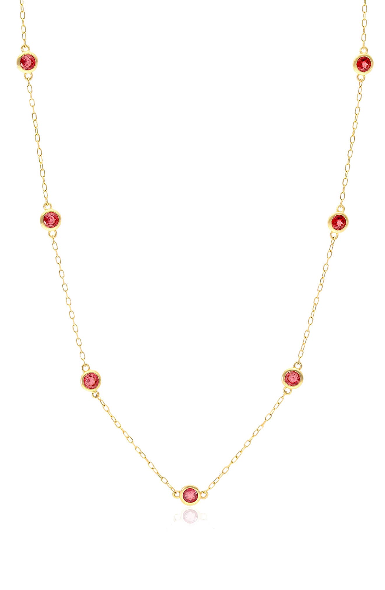House of Frosted Multistone Station Necklace