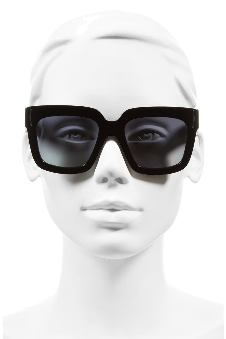 53mm Sunglasses, Alternate, color, BLACK/ GREY