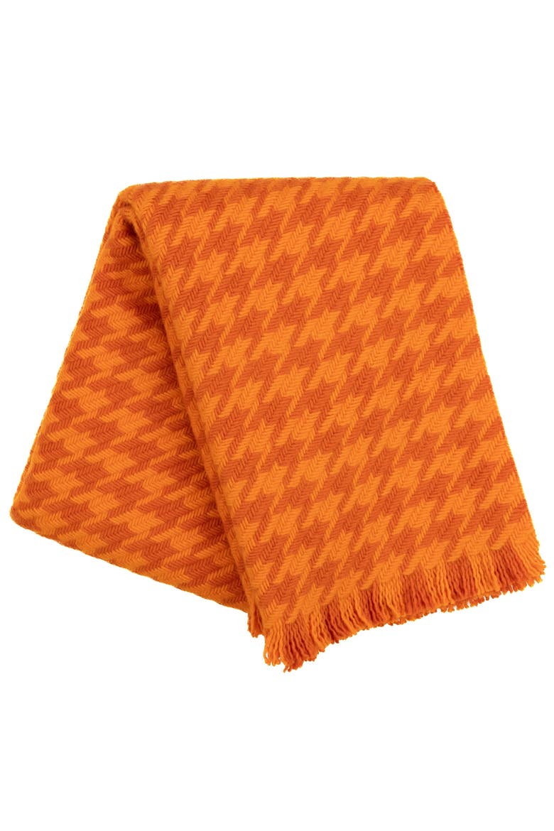 Southampton Home Naturally Weighted Houndstooth Throw, Main, color, Orange