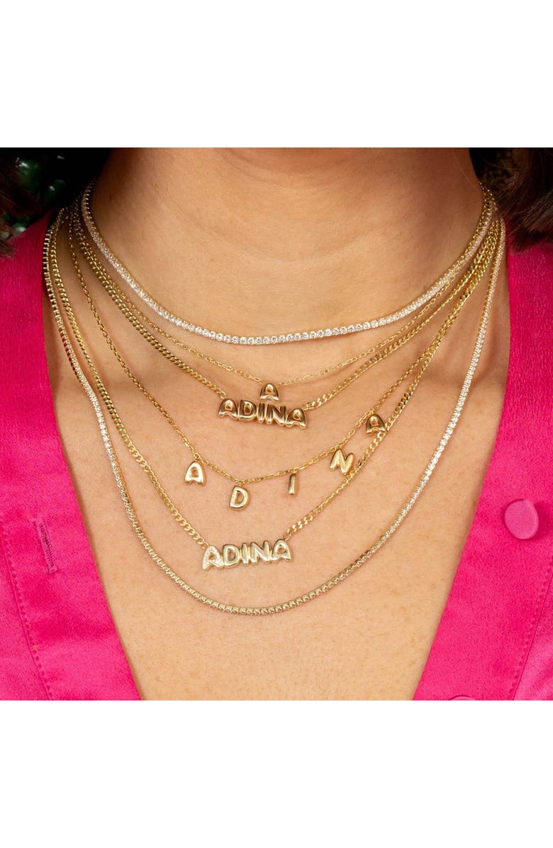 BY ADINA EDEN Classic Thin Tennis Necklace, Alternate, color, Gold - 15 Inches