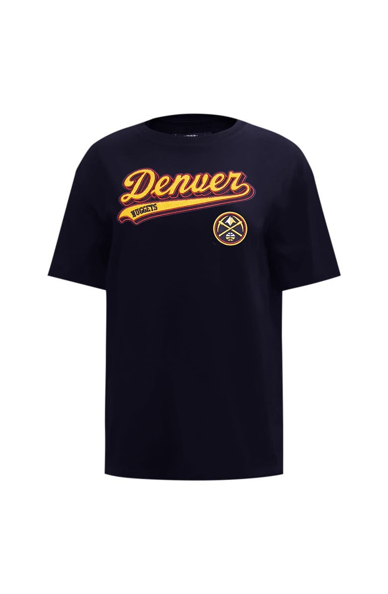 PRO STANDARD Women's Pro Standard Navy Denver Nuggets Script Boyfriend T-Shirt, Alternate, color, Navy