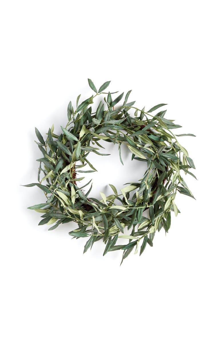 Napa Home & Garden Olive Wreath 22", Main, color, Green