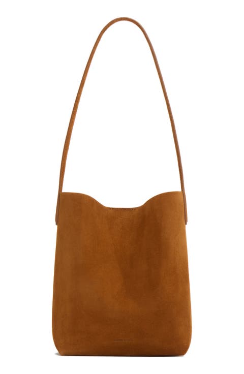 Small Everyday Cabas Suede Hobo Bag