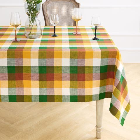 Linen Tablecloth - Buffalo Check