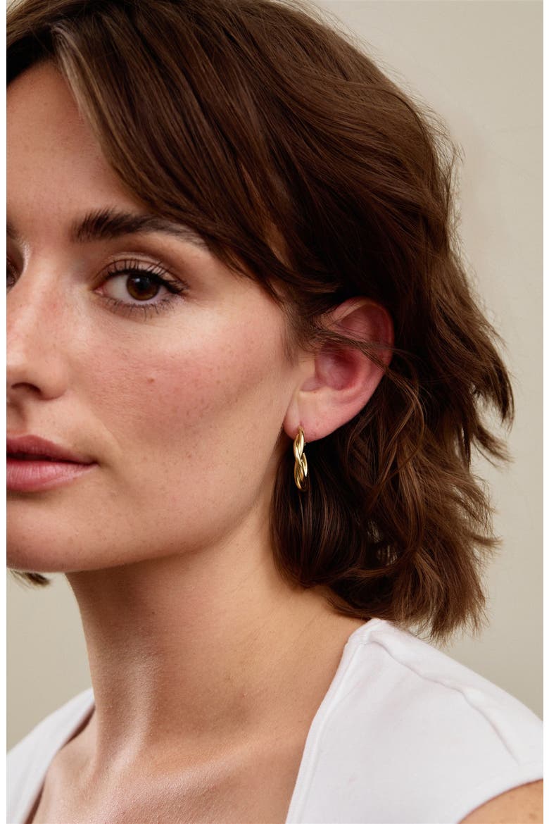Lainey Twisted Hoop Earrings, Alternate, color, GOLD