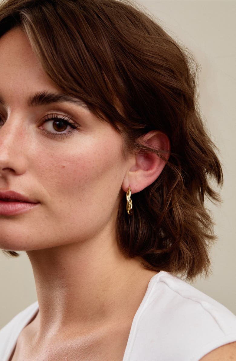 Set & Stones Lainey Twisted Hoop Earrings, Alternate, color, Gold
