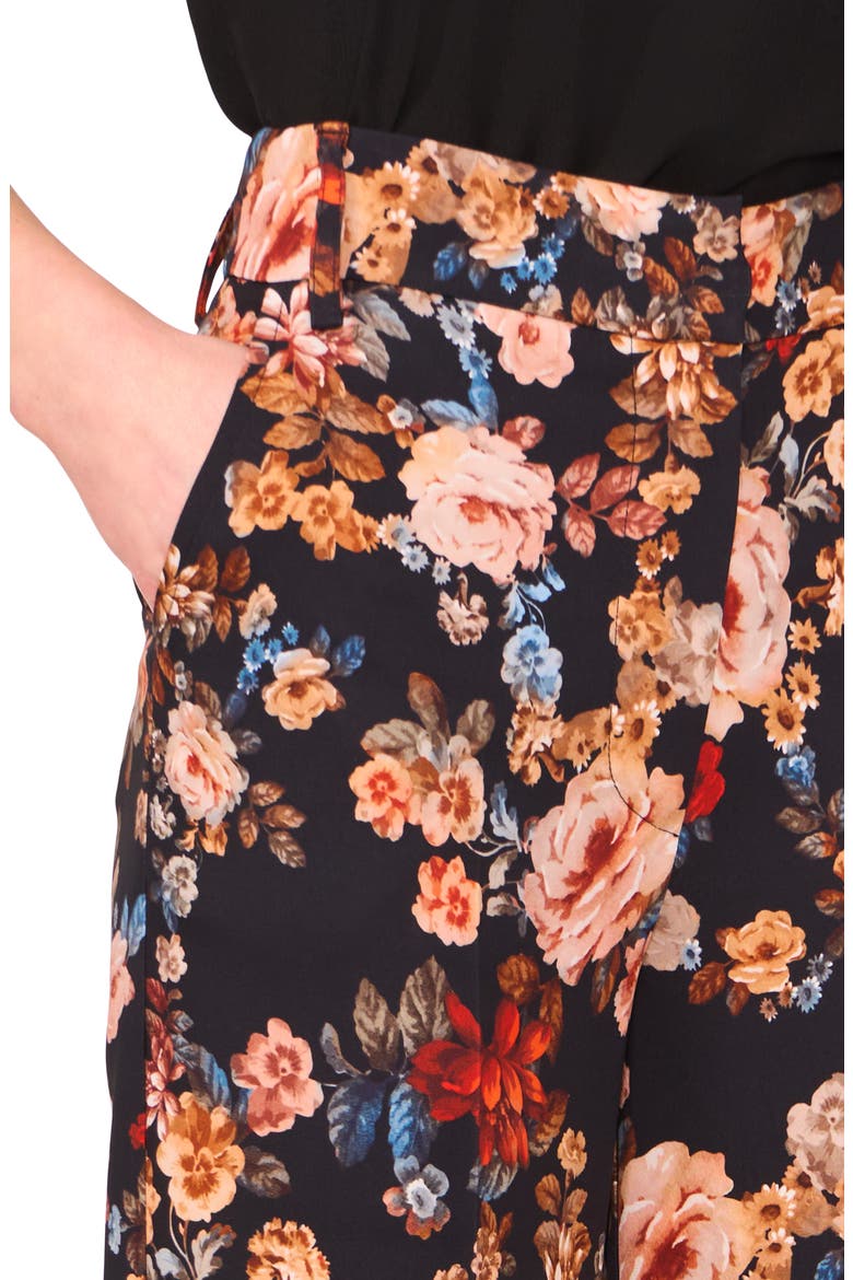 Floral Pants, Alternate, color, RICH BLACK