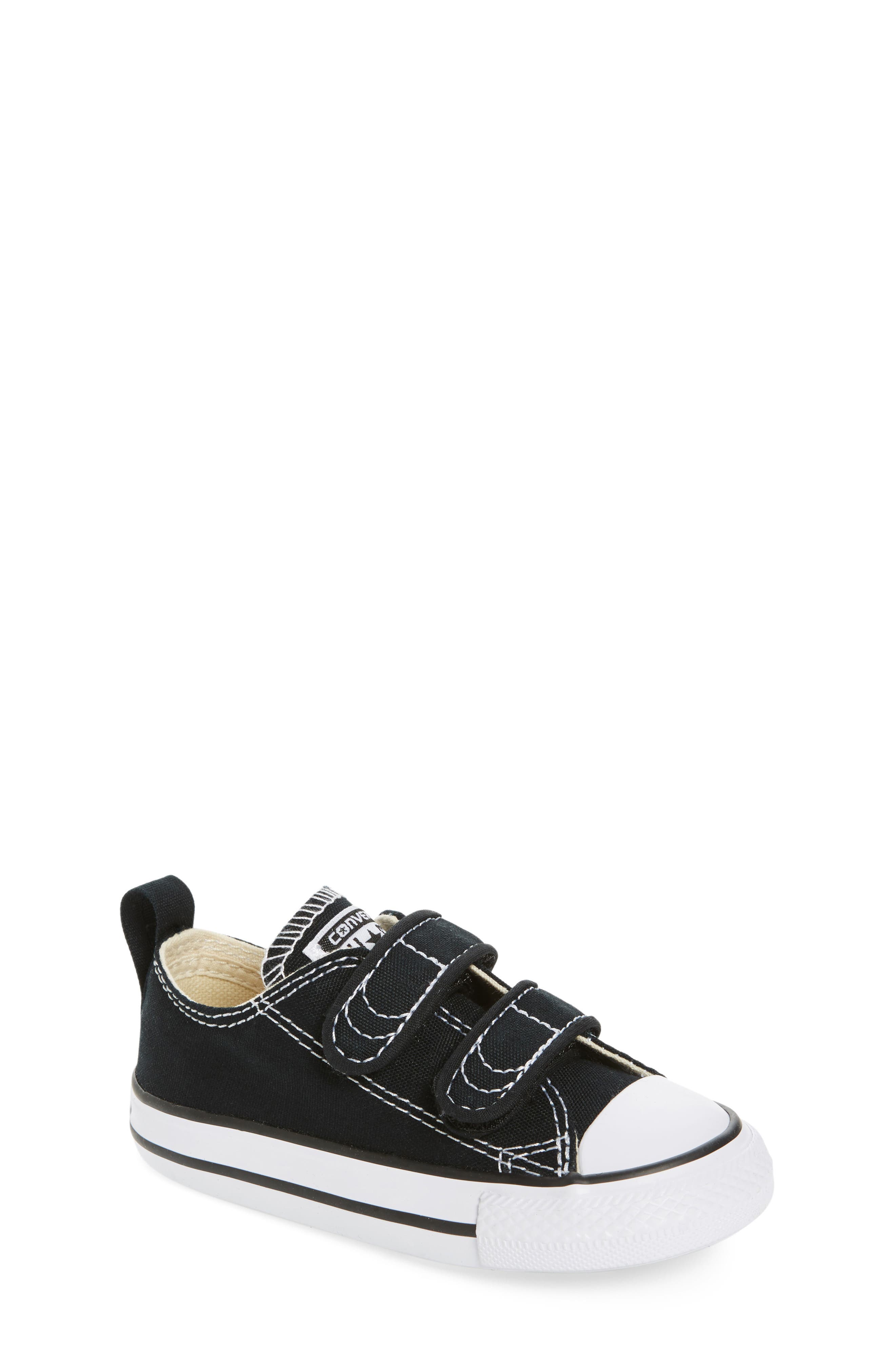 Converse Chuck Taylor&lt;sup&gt;®&lt;/sup&gt; Double Strap Sneaker, Main, color, Black