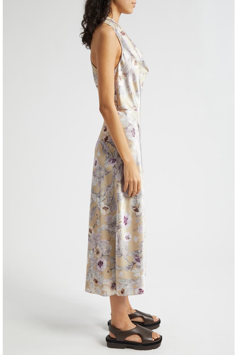 Wild Flower Cowl Neck A-Line Dress, Alternate, color, SAND