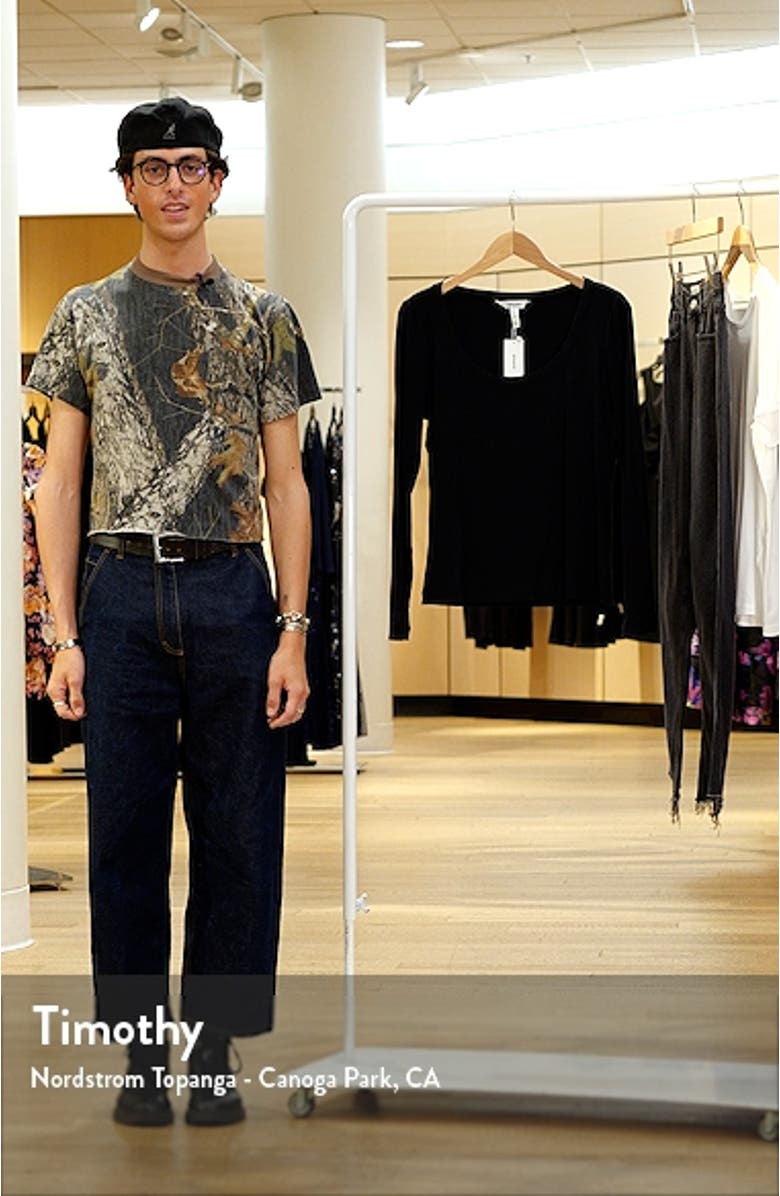 Scoop Neck Rib T-Shirt, sales video thumbnail