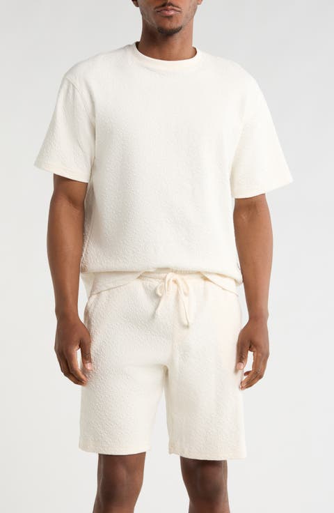Textured Knit T-Shirt & Shorts Set