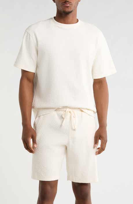 DENIM AND FLOWER Textured Knit T-Shirt & Shorts Set