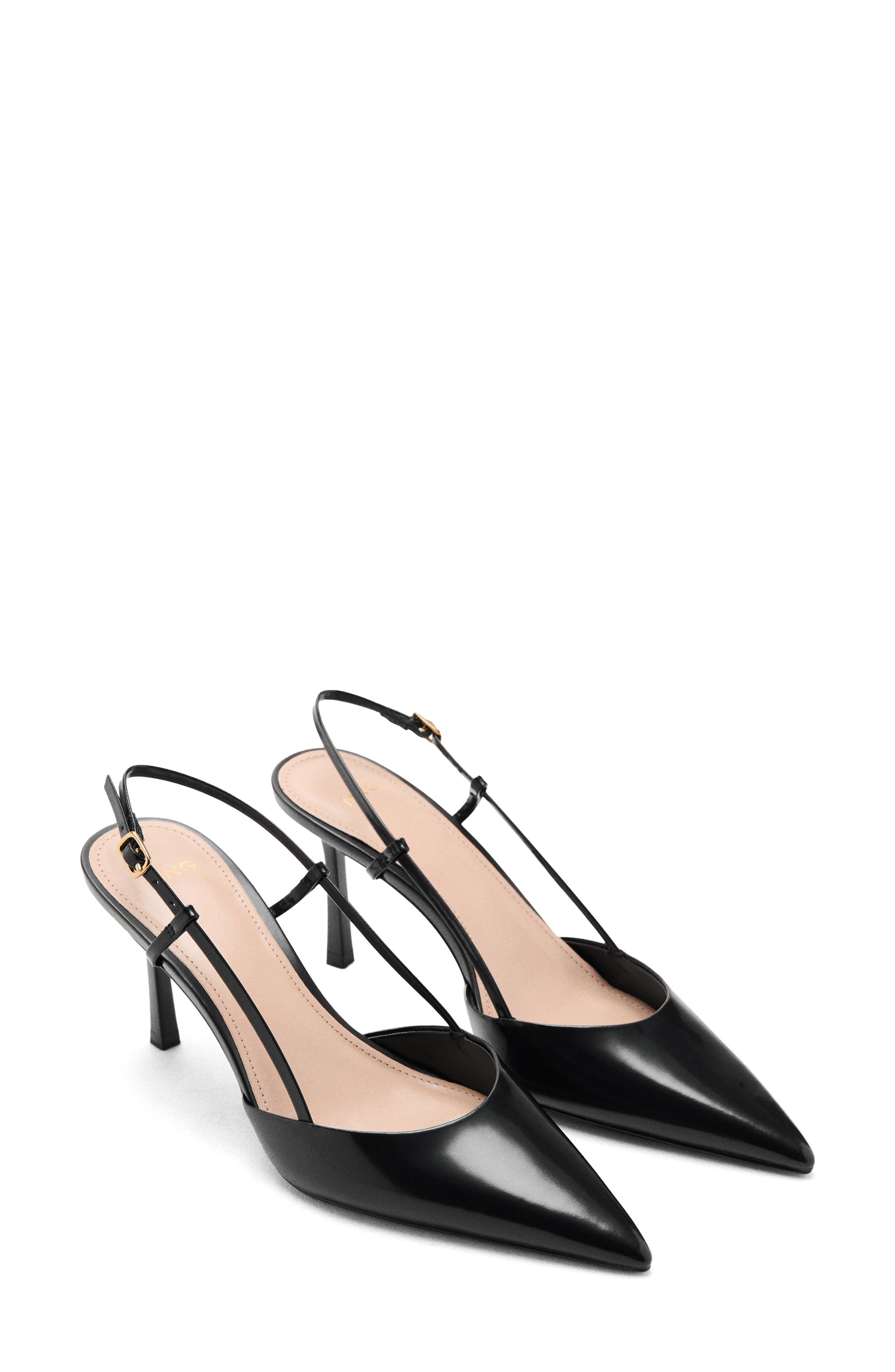 MANGO Pointed Toe Slingback Pump, Main, color, 