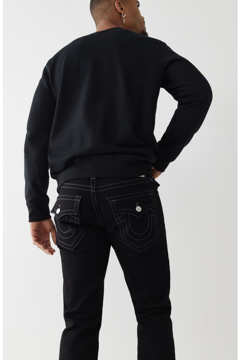 Ricky Flat Pocket Straight Jeans, Alternate, color, 2SB BODY RINSE BLACK