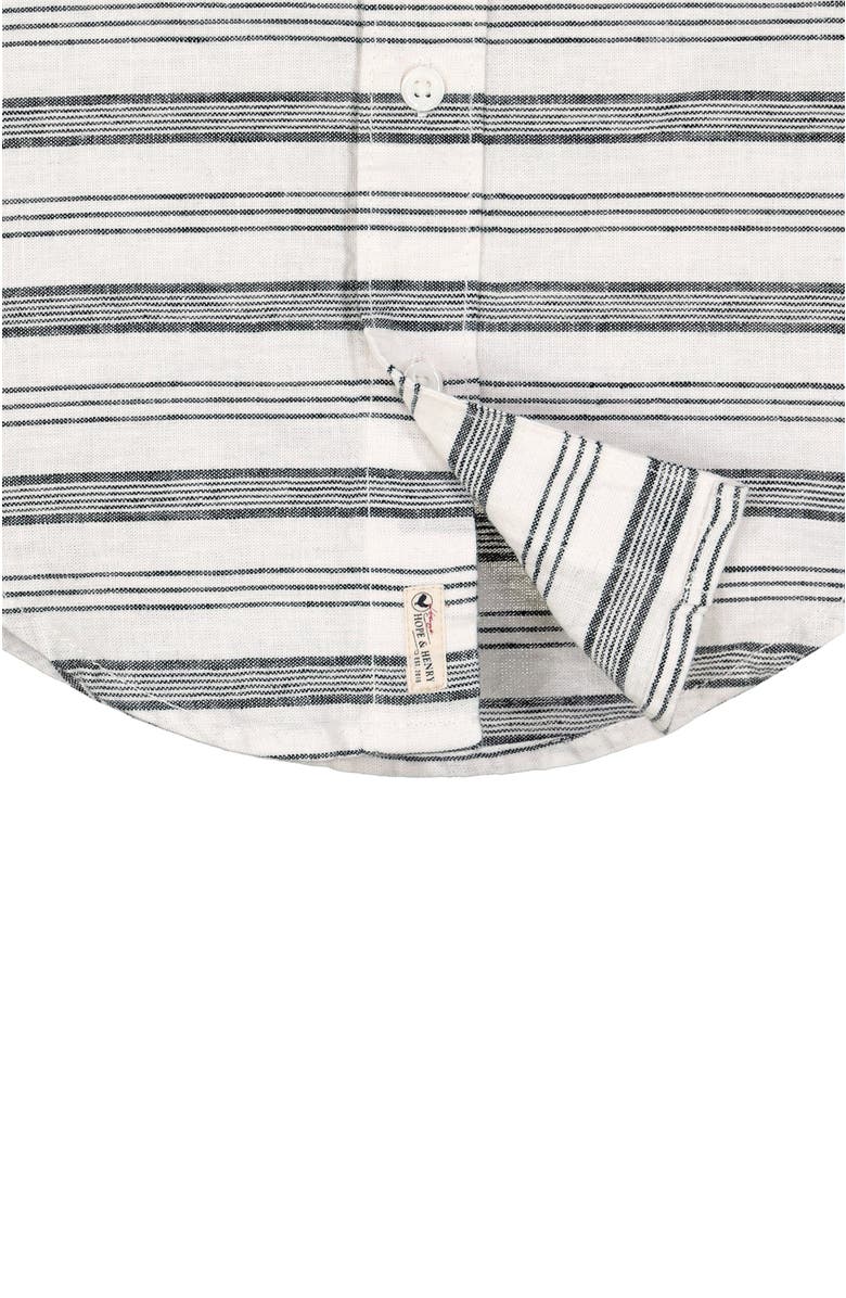 Hope & Henry Baby Boys' Linen Short Sleeve Button Down Shirt, Infant, Alternate, color, 