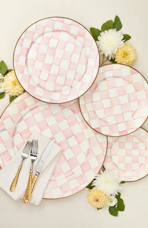 Mackenzie-childs Mackenzie Childs Rosy Check Enameled Steel Serving Platter