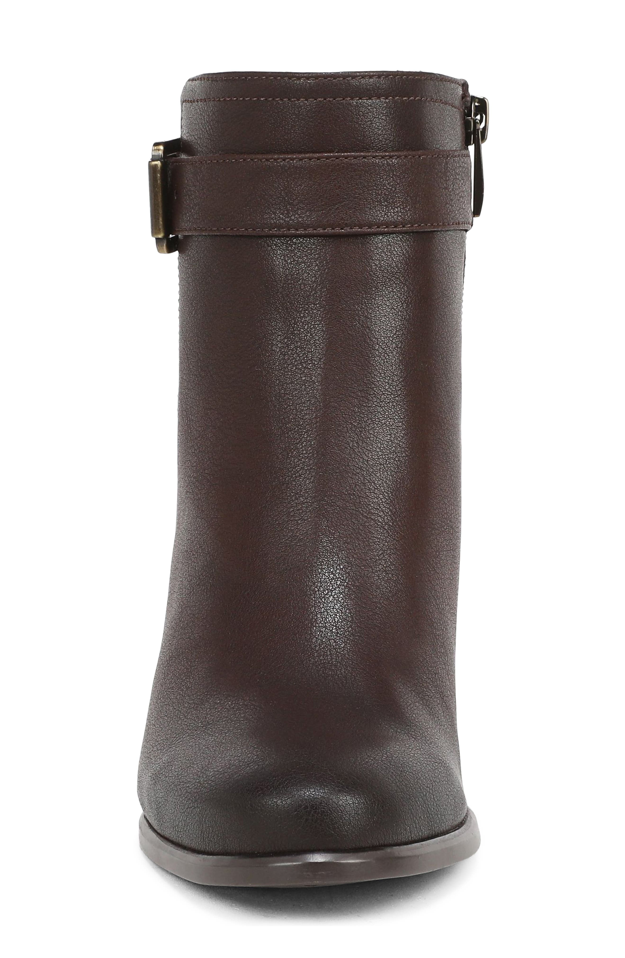 Solana Faux Leather Bootie, Alternate, color, DARK BROWN FAUX LEATHER