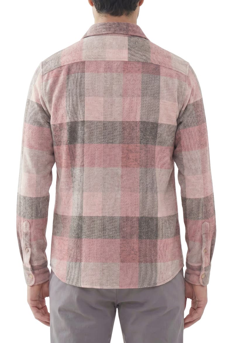 Check Flannel Button Up Shirt, Alternate, color, 120 DUSTY PINK