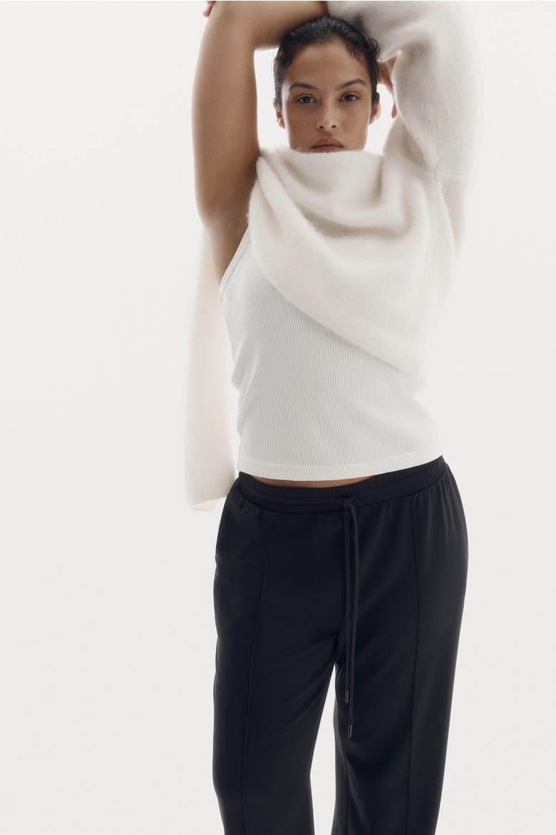 Wide Crease-front Joggers, Alternate, color, Black